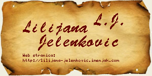 Lilijana Jelenković vizit kartica